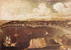 Il porto di Napoli da Italian School